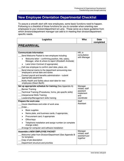 New Employee Orientation Program Checklist - 14+ Examples, Format, Pdf