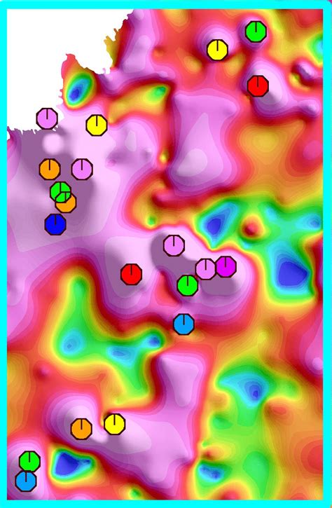 Left: High-lithium sample locations in Li_ICPAES map in northwestern ...