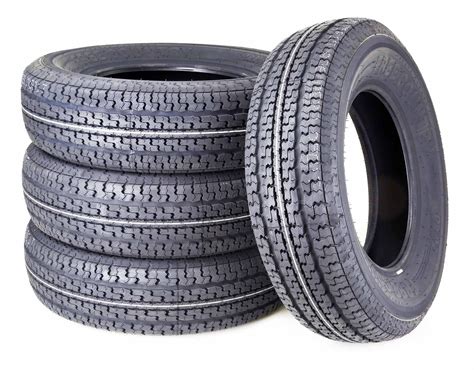 Set 4 Heavy Duty FREE COUNTRY Trailer Tire ST205/75R15 10PR Load Range ...