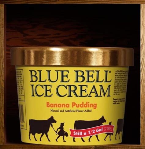 Blue Bell Banana Pudding Ice Cream 1/2 Gal - GJ Curbside