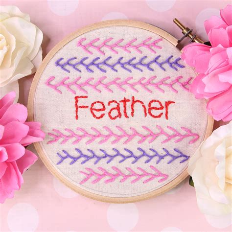 Feather Stitch Embroidery - Best Beginner Tutorial | TREASURIE