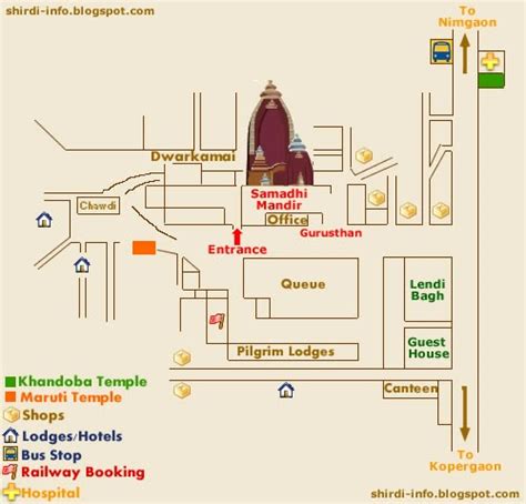 Hyderabad - Secunderabad Blog: Shirdi Temple Darshan Timings and Shirdi Temple Map