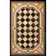 #033 SUM; Harlequin (Black Diamond) Design Area Rug; Traditional Design ...