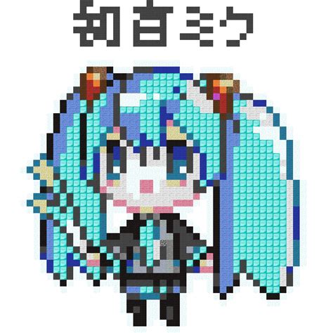 Hatsune Miku pixel art 2 Minecraft Project