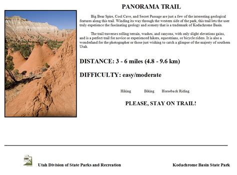 Panorama Trail | Utah State Parks