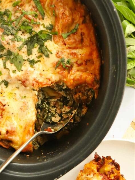 Spinach & Ricotta Lasagne {Slow Cooker Recipe}