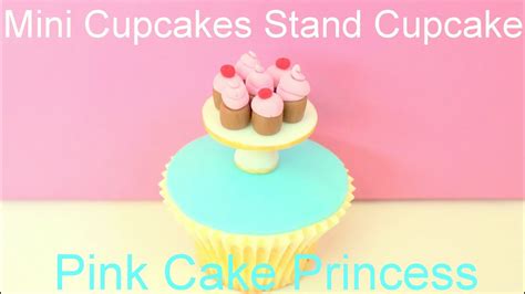 Mother's Day Miniature Cupcakes Cake Stand Cupcake - How to by Pink Cake Princess - YouTube