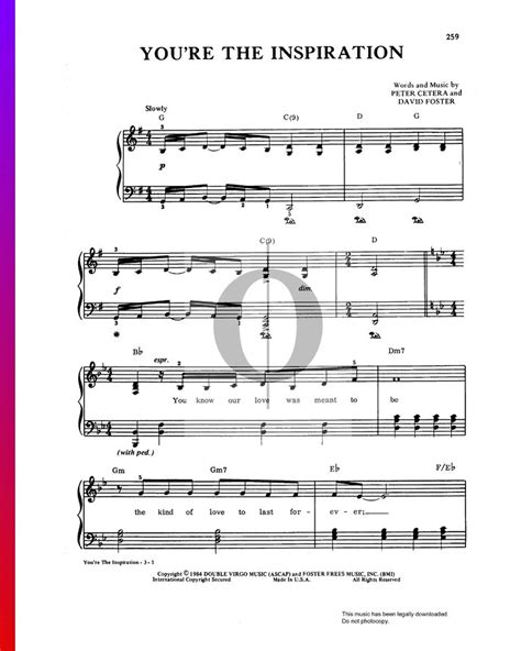 You're The Inspiration (Chicago) Piano Sheet Music - OKTAV