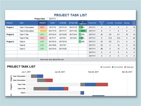 EXCEL of Simple Project Task List.xlsx | WPS Free Templates