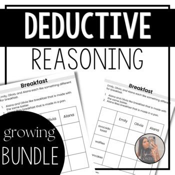 Deductive Reasoning Logic Puzzles - Growing Bundle by Nicolette Contella