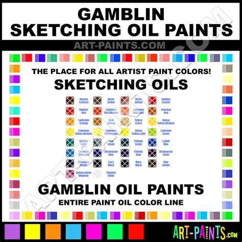 Gamblin Sketching Oil Paint Colors - Gamblin Sketching Paint Colors ...