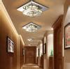 Modern LED Crystal Ceiling Light 12W Fixture Square Surface Mounted Crystal Lamp For Hallway ...