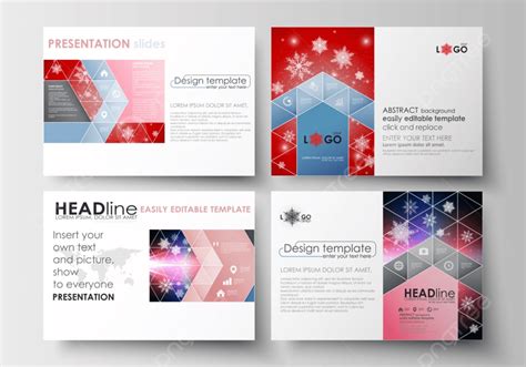 Gambar Set Template Bisnis Untuk Brosur Slide Presentasi Templat untuk ...