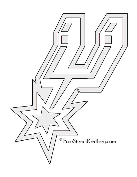 NBA San Antonio Spurs Logo Stencil | Free Stencil Gallery | Spurs logo ...