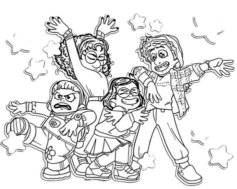 Turning Red Coloring Pages Printable