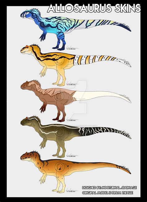 The Isle Skin Concepts - Allosaurus - Part 1 by NocturnalCarnage on DeviantArt