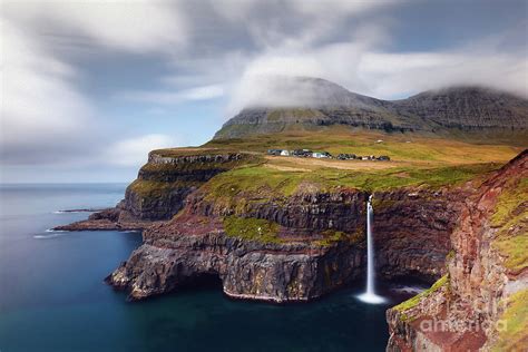 Mulafossur waterfall in Denmark - Landscape photography Photograph by ...