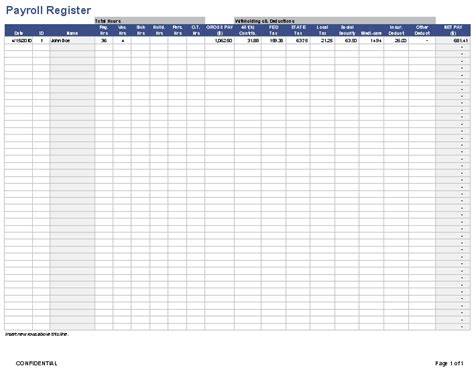 Payroll Template - Free Employee Payroll Template for Excel