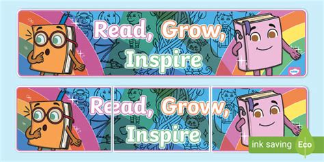 Read, Grow, Inspire Display Banner - KS1 (teacher made)