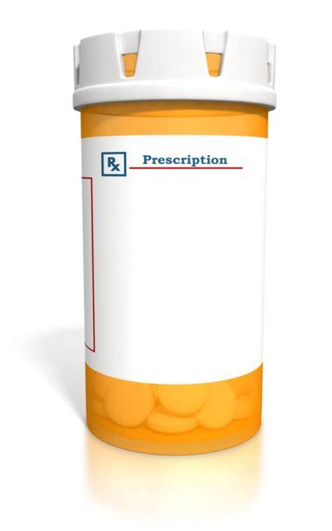 orange medication bottle with label pills