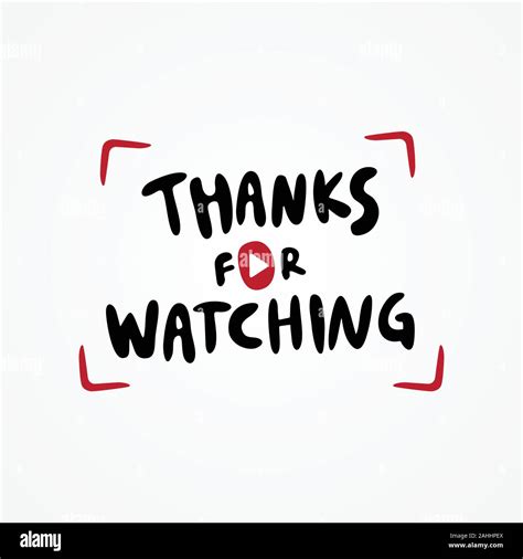 Fun letter THANK FOR WATCHING on the white background. Editable vector ...