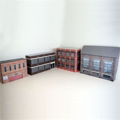 Low Relief HO Scale Industrial Buildings - Scale Model Buildings