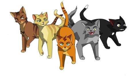 dustpaw, sandpaw, firepaw, graypaw, and ravenpaw c: | Warrior cats, Warrior cats series, Warrior ...