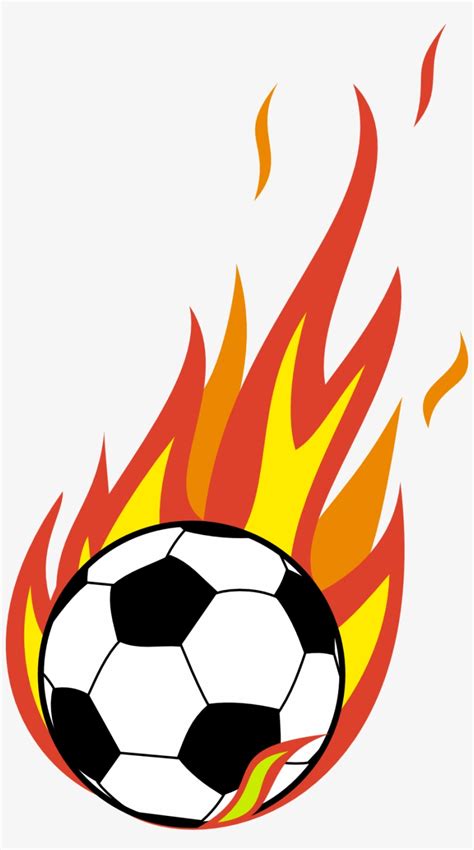 Soccer Ball With Flames Clipart - Flaming Soccer Ball Png - Free Transparent PNG Download - PNGkey