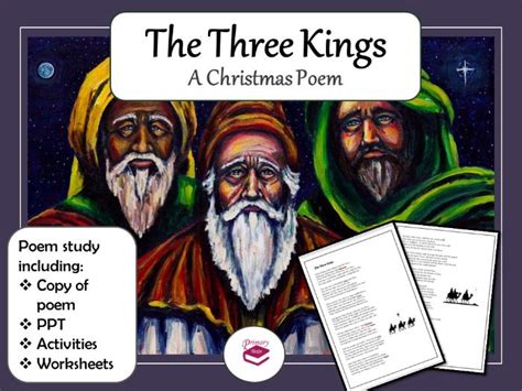 The Three Kings Christmas Poem: PPT, activities and worksheets | Teaching Resources