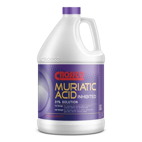 Crossco 1 Gal. Muriatic Acid 31% Inhibited Hard Floor Surface Cleaner-AM100-4 - The Home Depot