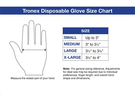 Nitrile Glove Size Chart | museosdelima.com