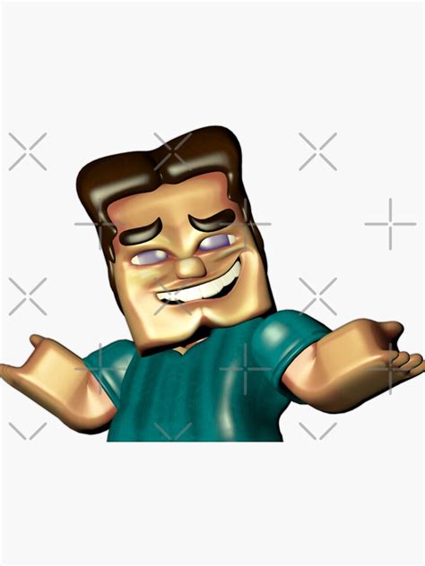 "Grotesque Steve skin high quality 4k" Sticker by Geempah | Redbubble