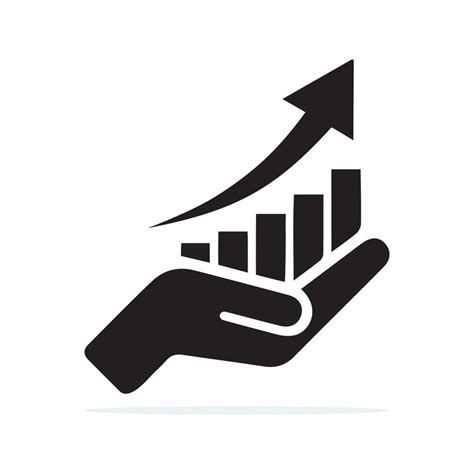 Business hand with growth chart. icon. Vector concept illustration for design. 24382105 Vector ...