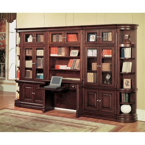 Parker House Sterling Writing Desk and Wall Bookcase $3940.65 - on Bookcases Galore.com | Wall ...