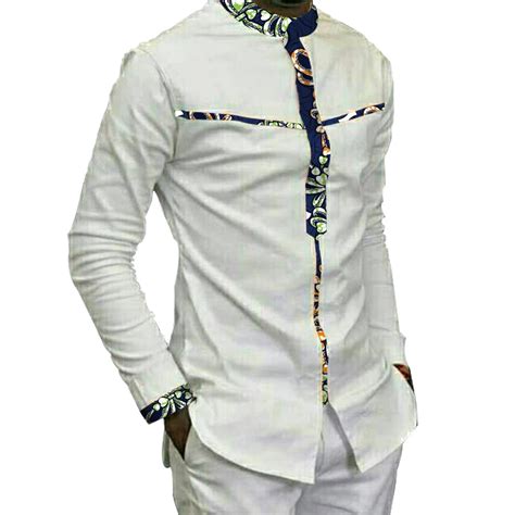 Fashion Mens Africa Festive Clothing Ankara Clothes African Print Tops ...