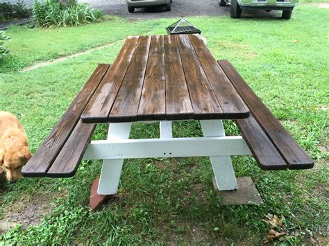 I took my old table and added paint and stain. Beautiful. | Painted ...