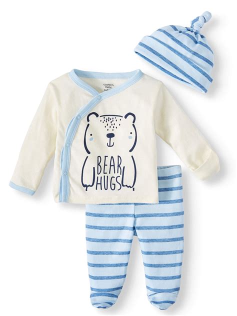 Gerber Baby Boy Organic Cotton Take Me Home Outfit Set, 3-Piece - Walmart.com