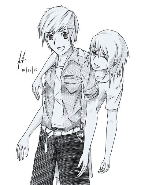 1366x768px, 720P Free download | For > Anime Girl And Boy Holding Hands Drawing, girl and boy ...