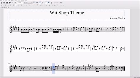 Wii Shop Theme for Alto/Bari Sax Sheet Music - YouTube