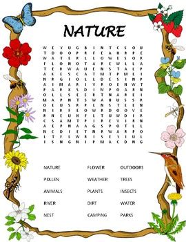 nature word search printable word search printable - trees word search ...