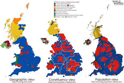 Cartographic Views of the 2019 General Election - Worldmapper