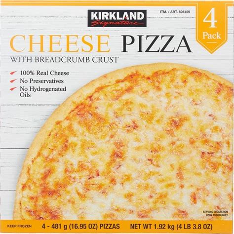 Kirkland Signature Frozen Cheese Pizza (4 ct) - Instacart