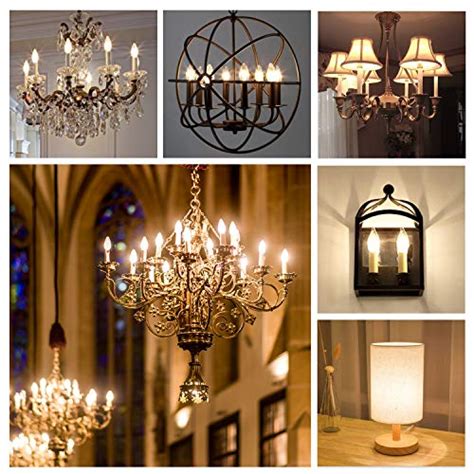 Hizashi E12 Candelabra LED Light Bulbs 40 Watt 90+CRI LED Chandelier Light Bulbs Dimmable, B10 ...