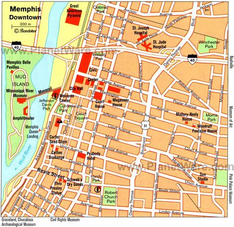 Memphis Map And Tourist Guide | Island Maps