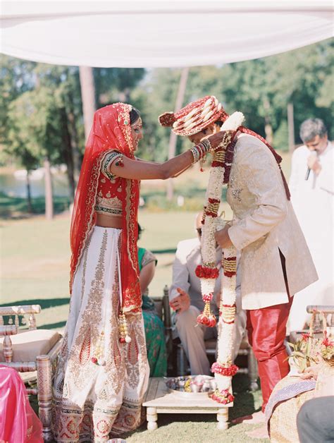 Traditional Indian Varmala Garland Ceremony Tradition