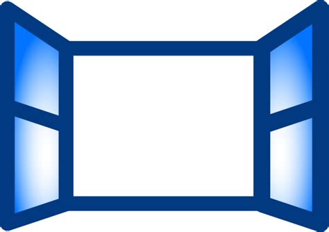 drawings of windows and doors | Blue Open Window clip art - vector clip art online, royalty free ...