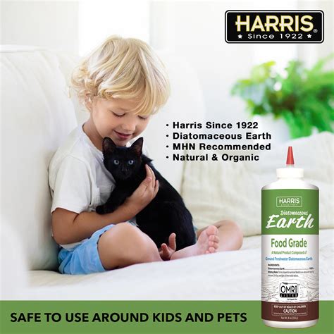 Bundle of HARRIS Diatomaceous Earth Food Grade 8oz - Easy Application Puffer Tip - Mission Hills ...