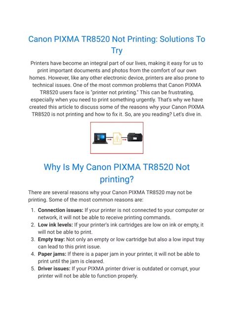 PPT - Canon PIXMA TR8520 Not Printing: Solutions To Try PowerPoint Presentation - ID:12081353