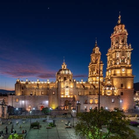 Sunset view of Morelia Cathedral, Michoacan, Mexico. - Travel Off Path