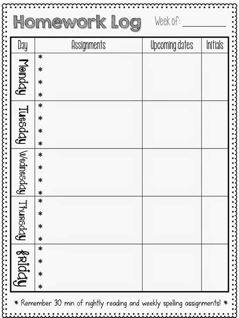 Printable Homework Sheets | Homework planner, Homework log, Homework sheet